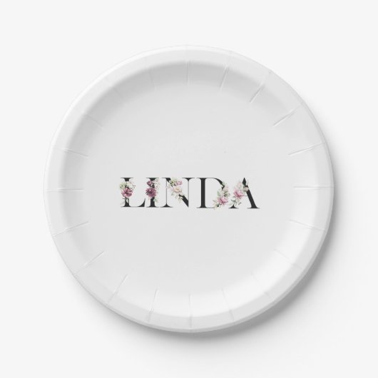 Naam Linda Papieren Bordje (Voorkant)