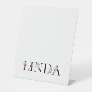Naam Linda Reclamebord Met Voetstuk