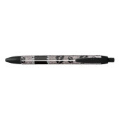 Naam lipstick kisses Silver Glitter Zwarte Inkt Pen (Achterkant)