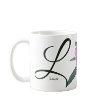  naam Lizzie  roze L monogram