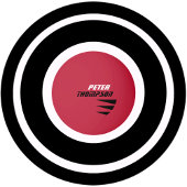 naam logo op rode tafel tennis ping pong ball