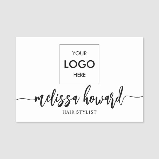 Naam logo penseelscript tag (Voorkant)