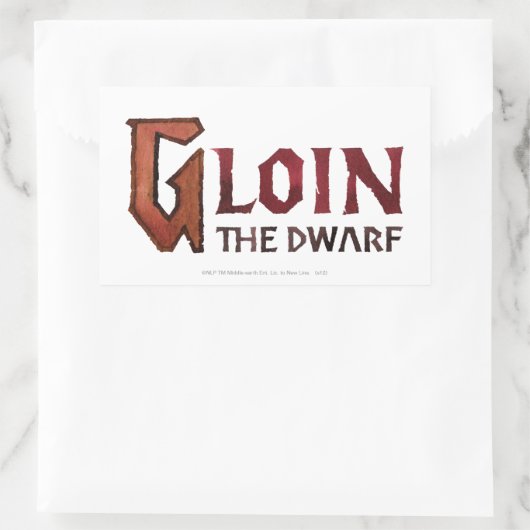 Naam logo rechthoekige sticker (Tas)