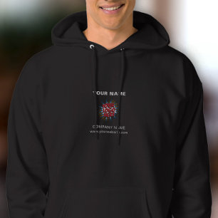 Naam, Logo, Sjabloon voor zakelijke upload - Zwart Hoodie