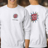 Naam & Logo Upload Sjabloon/Voor & Terug/Grijs Trui