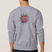 Naam & Logo Upload Sjabloon/Voor & Terug/Grijs Trui (Achterkant)