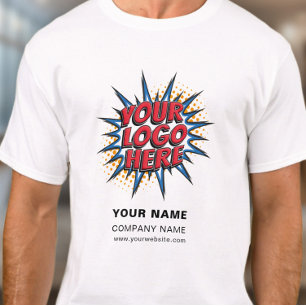 Naam, Logo, Zakelijke upload Sjabloon - Wit T-shirt