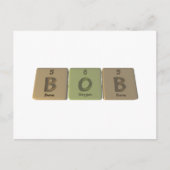 naam-loodje-B-o-B-borium Briefkaart (Voorkant)