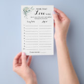 Naam: Love Song Greenery Eucalyptus Game Card Flyer (Hand)