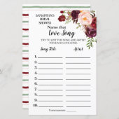 Naam: Love Song Marsala Vrijgezellenfeest Game (Voorkant / Achterkant)