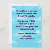 Naam & Lulu Adventure Party Uitnodiging (Achterkant)