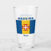 Naam Madeira Vlag Glas (Achterkant)