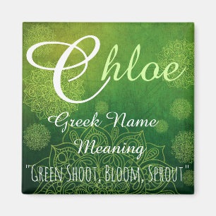 Naam Magnet: Chloe, Sprout, Bloom Magneet
