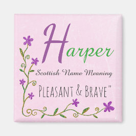 Naam Magnet: Harper, Pleasant & Brave Magneet