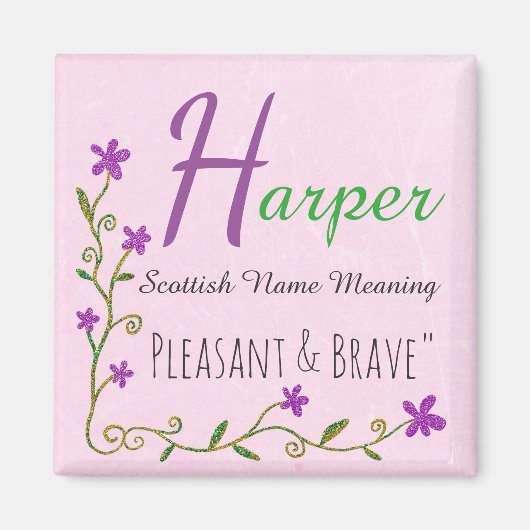 Naam Magnet: Harper, Pleasant & Brave Magneet (Voorkant)