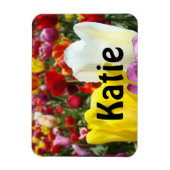 Naam magneten Tulp Bloem op maat Uw Naam (Verticaal)