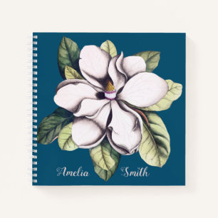 Naam magnolia Flower Monogram Notitieboek