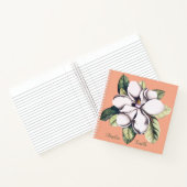 Naam magnolia Flower Monogram Notitieboek (Binnen)