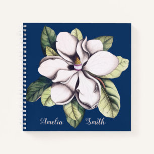 Naam magnolia Flower Monogram Notitieboek