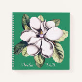 Naam magnolia Flower Monogram Notitieboek (Voorkant)