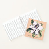 Naam magnolia Flower Monogram Notitieboek (Binnen)
