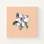 Naam magnolia Flower Monogram Notitieboek (Achterkant)
