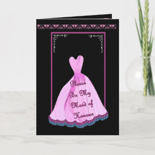 NAAM Maid of Honor - PINK Gown Flowered Trim