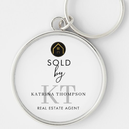 Naam makelaar makelaar Verkocht door Sleutelhanger (Voorkant)