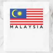 naam maleisië - vlaggenland rechthoekige sticker (Tas)