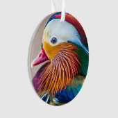 Naam Mandarin Duck Monogram Ornament (voorkant)