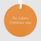 Naam Mandarin Duck Monogram Ornament (achterkant)