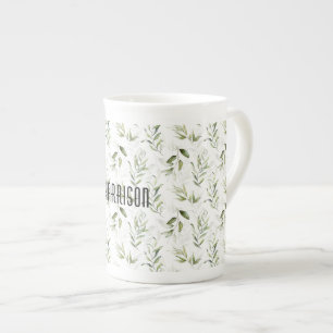 Naam    Mannelijke Aquarel Groene Tinten 10oz Porselein Kop