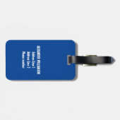 Naam Mannelijke Golfspeler Golfing Golfer Blauw Wi Bagagelabel (Achterkant horizontaal)