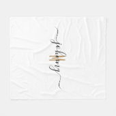 Naam Manuscript Monogrammed Stijl Fleece Deken (Voorkant (Horizontaal))