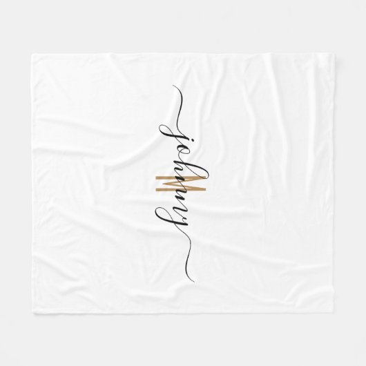Naam Manuscript Monogrammed Stijl  Fleece Deken (Voorkant (Horizontaal))