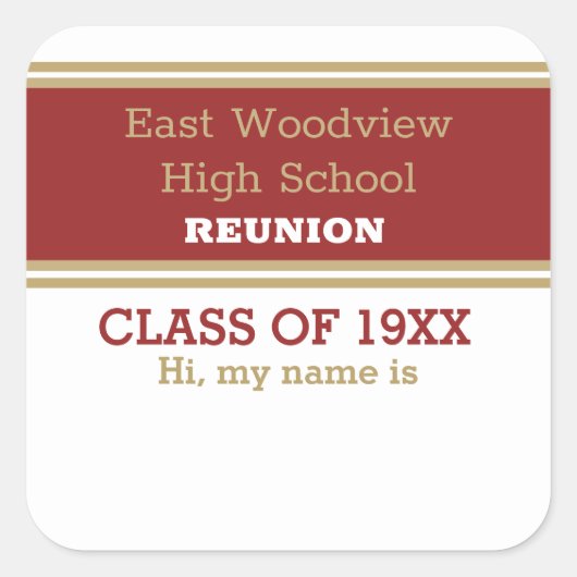 Naam Markering! Aangepaste kleerschakelaars Vierkante Sticker (Voorkant)