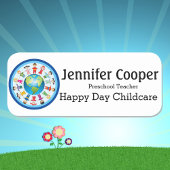 Naam Markering Kinder Logo Aangepaste tekstreeks v Naamplaatje