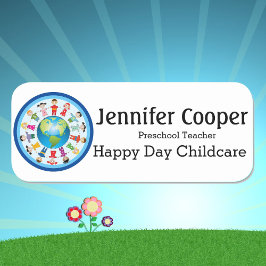 Naam Markering Kinder Logo Aangepaste tekstreeks v Naamplaatje