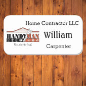 Naam Markering met handyman Logo - Aangepaste teks Naamplaatje