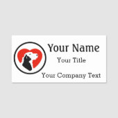 Naam Markering met veterinair Logo Aangepast tekst Naamplaatje (Voorkant)