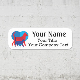 Naam Markering met veterinair Logo Aangepast tekst Naamplaatje