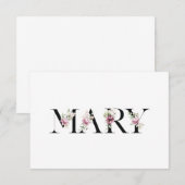 Naam Mary Bedankkaart (Voorkant / Achterkant)