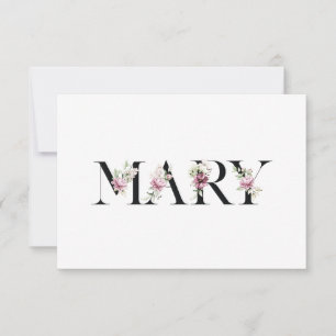 Naam Mary Bedankkaart