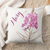  naam Mary  roze bloemensimpel Kussen (Deken)
