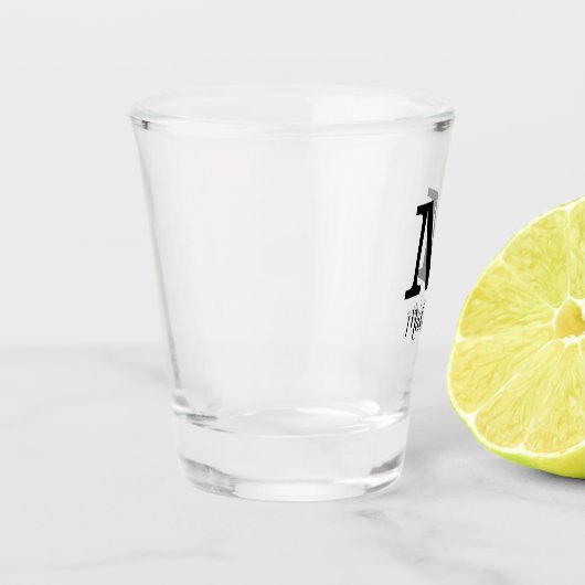 Naam Masculine Classic Groom Weddings Groomsman Shot Glas (Links)