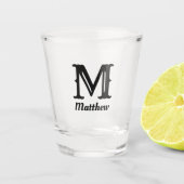 Naam Masculine Classic Weddings Groomsman Shot Glas (Voorkant)