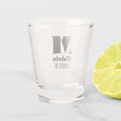 Naam Masculine Groomsman Weddings Groomsman Shot Glas (Achterkant)