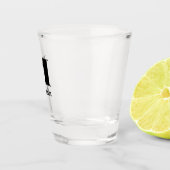 Naam Masculine Monogrammed Weddings Groomsman Shot Glas (Rechts)
