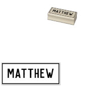 Naam Matthew Rubberstempel (Gestempeld)