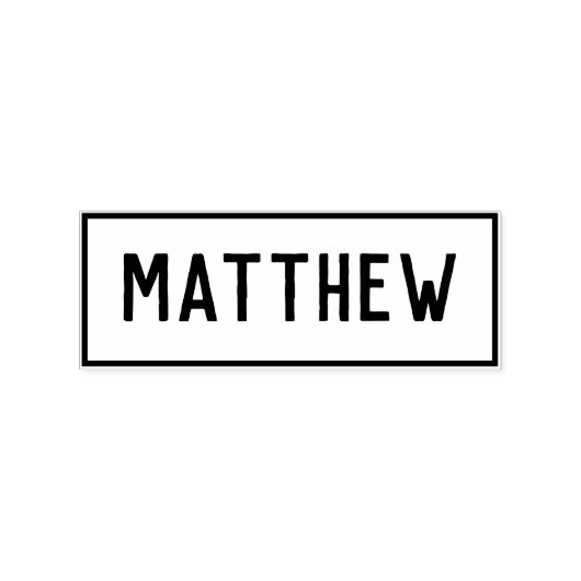 Naam Matthew Rubberstempel (Afrduk)